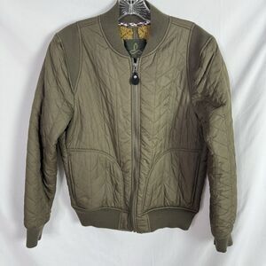 PrAna Women's Diva Jacket Size Small Olive Green Sherpa Fleece Lining